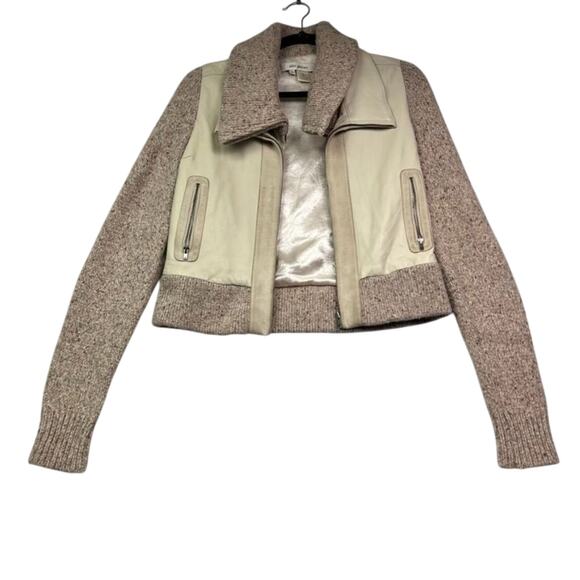 Alex Gaines Jacket Women's Small Leather Suede Cashmere Full Zip - Picture 5 of 13